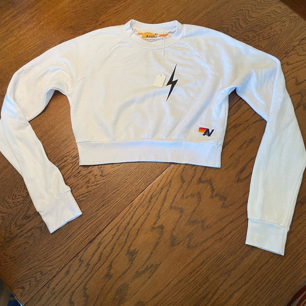 Aviator Nation Bolt 2 cropped sweatshirt-Brand New